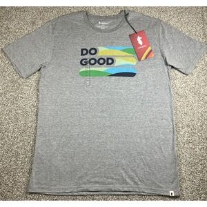 Cotopaxi Do Good Stripe T-Shirt Heather Gray Men's XL Organic Cotton NEW